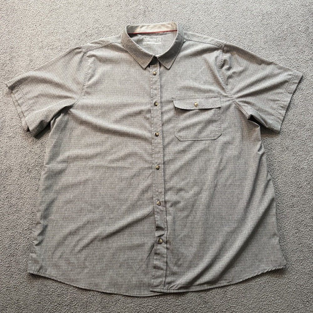 Avalanche Outdoor Supply Co SS Button Shirt Gray Gorpcore Hiking Men's XXL